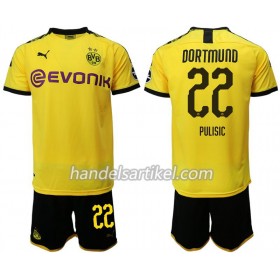 Borussia Dortmund Pulisic 22 Kinder Heim Trikotsatz 2019/20 Kurzarm (+ Kurze Hosen)